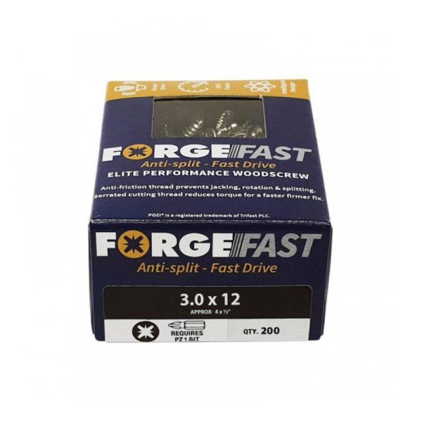 ForgeFast Pozi Compatible Elite Performance Wood ScrewZY4.5x40mm