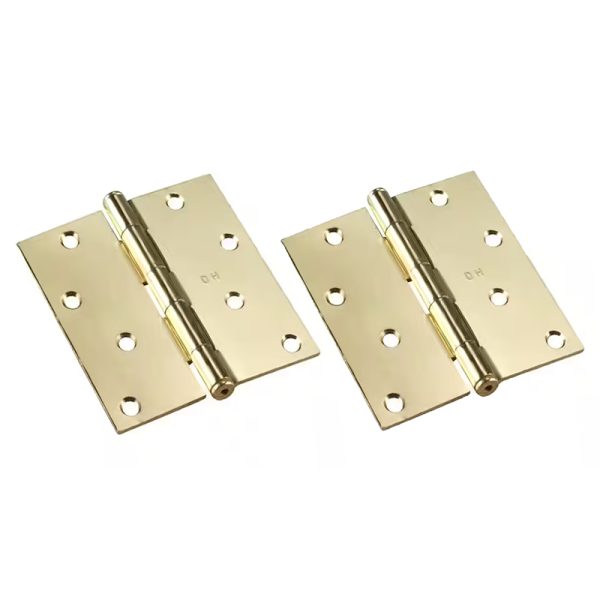 Forge Butt Hinge Brass Finish 100mm (4in) Pack of 2 (Y2)  (Y2)