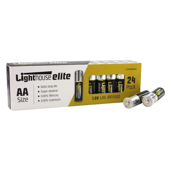 Lighthouse Light House AA Batteries 24pk