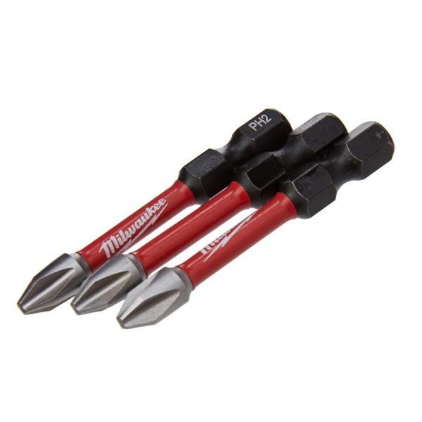 Milwaukee PH2 50 mm Shockwave 3 Bits 10 Pack