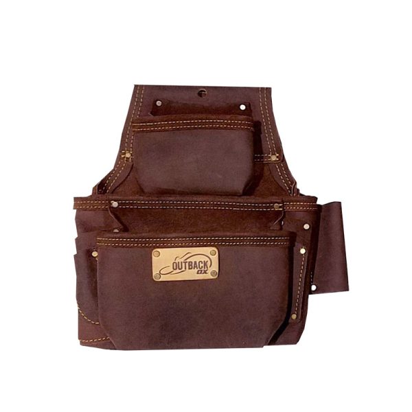 OX Tools OX-P263503 Pro Fastener Bag Oil Tanned Leather 3 Pouch