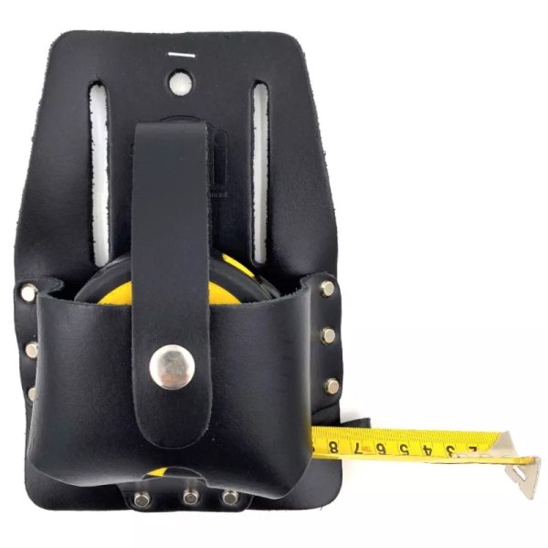 PTI Professional Tool Premium Black Leather 8M Tape Measure Hold