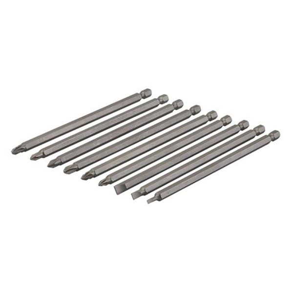 Silverline SB08 Extra-Long Power Bit Set 9pce 150mm