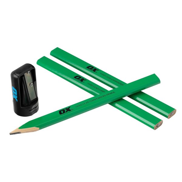 Trade Hard Lead Carpenters Pencils x 10pk Green