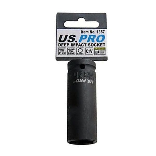 US PRO Single 1/2″ DR 21MM 6PT Deep Impact