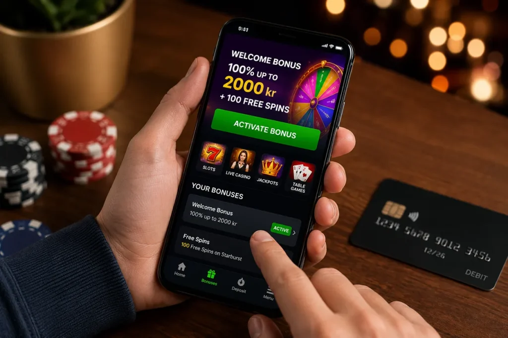casino bonus på mobil