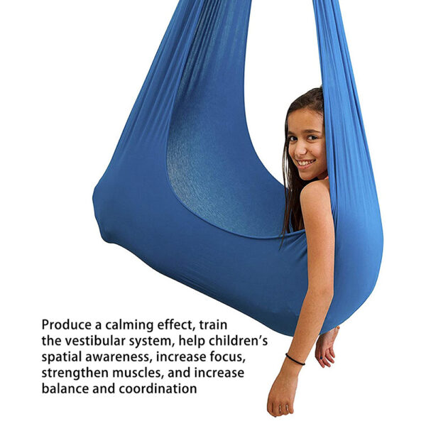 Kids Therapy Swing Yoga Cuddle Sensory Hanging Elastic Hammock_1