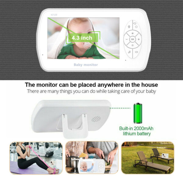 Wireless Baby and Pet Surveillance Camera with 2 Way Talking_4