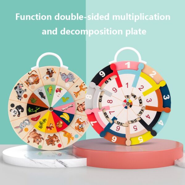 Double-Sided Multiplication Arithmetic Decomposition Plate Learning Operation Montessori Math Wooden Toy For Kids - Image 3