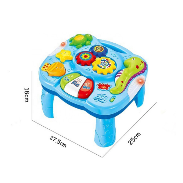 Educational kids multifunctional plastic activity desk toys baby musical learning table - Image 3