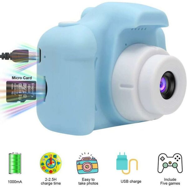 Mini Digital Kids Camera with 2 Inch screen in 3 Colors_5