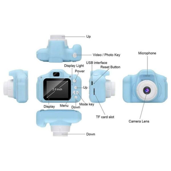 Mini Digital Kids Camera with 2 Inch screen in 3 Colors_4