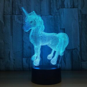 3D Unicorn Night Light with Remote Control_0