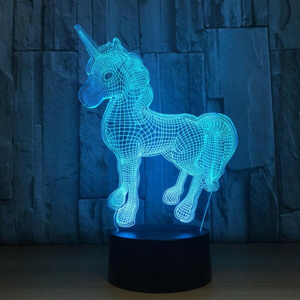 3D Unicorn Night Light with Remote Control_0