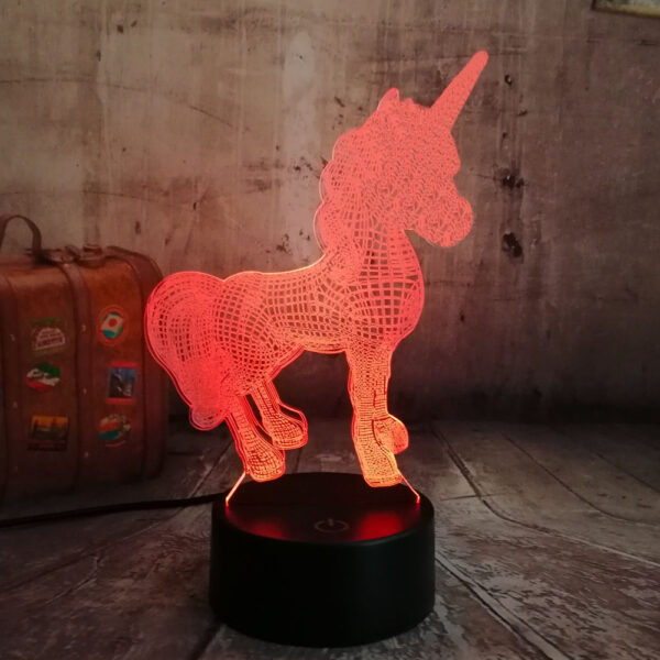 3D Unicorn Night Light with Remote Control_1