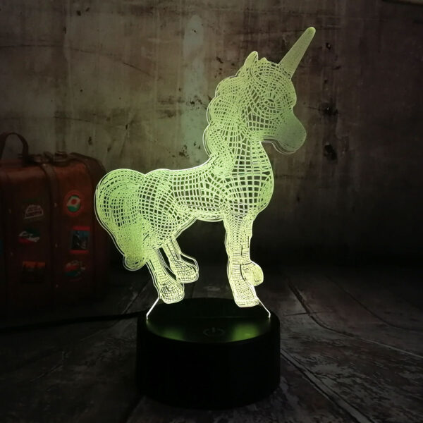 3D Unicorn Night Light with Remote Control_3