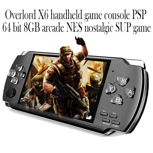 Overlord X6 Handheld Game Console psp64 bit 8GB Arcade NES Nostalgic SUP game_4