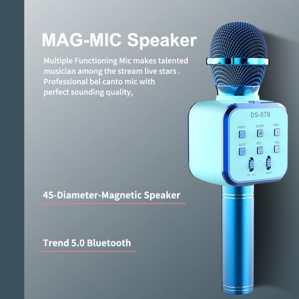 Wireless Bluetooth Microphone with Built-in Speaker- USB Charging_4