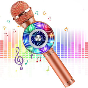 Wireless Bluetooth Microphone with Large Speaker and LED Lights- USB Charging_0