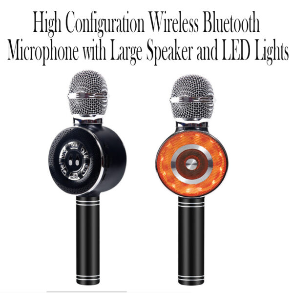 Wireless Bluetooth Microphone with Large Speaker and LED Lights- USB Charging_9