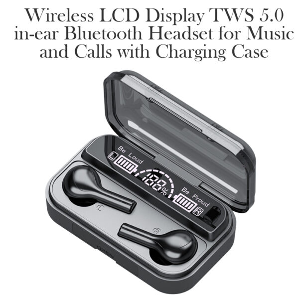 Wireless LCD Display TWS5.0 In-ear Bluetooth Headset- USB Charging_9