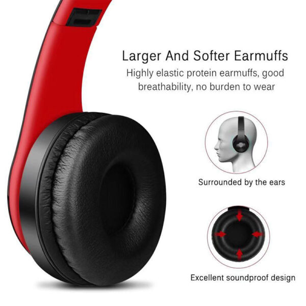 Foldable Wireless Bluetooth Stereo Headset with TF Card Slot- USB Charging_4