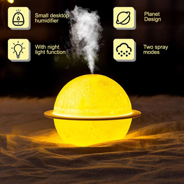 USB 3D Printed Planet Night Lamp and Humidifier for Home and Office_9