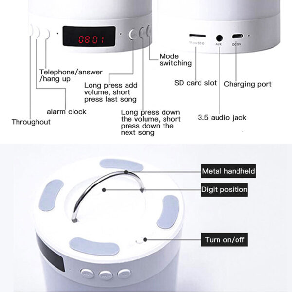 Rechargeable Touch Control LED Light and Bluetooth Speaker_6