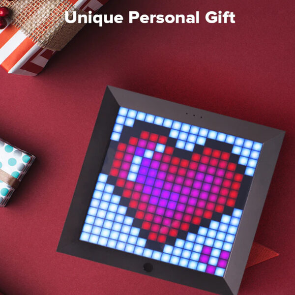 Pixel Bluetooth Photo Frame with Colorful LED Wall Clock- USB Charging_8