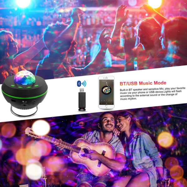 Galaxy Projector Bluetooth Speaker Remote and Voice Control- USB Powered_4