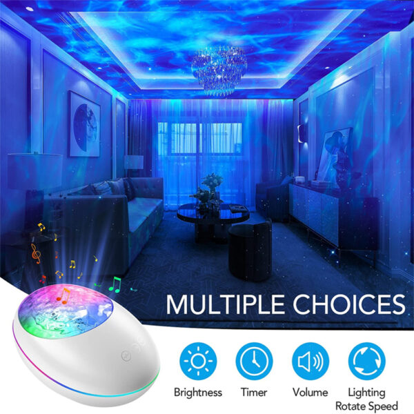 3-in-1 Galaxy Star Night Light with White Noise- USB Powered_1