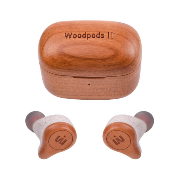 TWS Bluetooth Wooden Designed Earphones with USB Charging Case_4