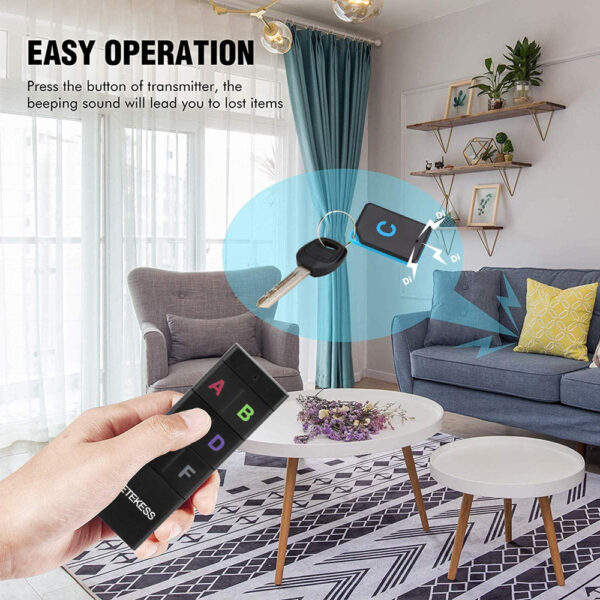 TH104 Key Finder Battery Operated Wireless Item Alarm Locator_8