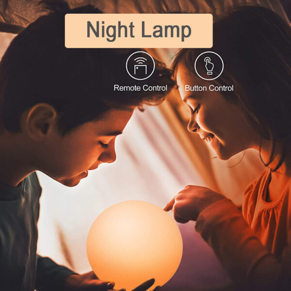 USB Charging LED Night Light Ball with Remote and Button Control_2