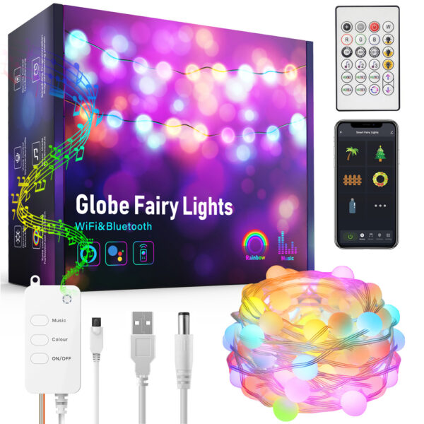 Remote Controlled Smart LED String Holiday Fairy Ball Lights_0