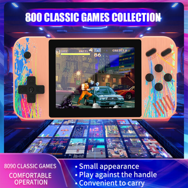 G3 Handheld Video Game Console Built-in 800 Classic Games- USB Charging_7