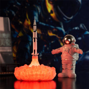 3D Printed Various Colors LED Rocket Kid's Room Night Lamp- USB Power Supply_0