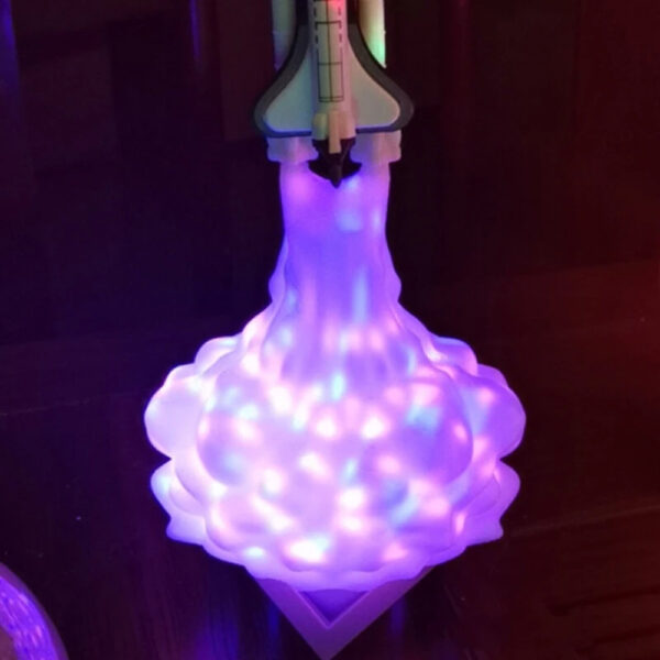 3D Printed Various Colors LED Rocket Kid's Room Night Lamp- USB Power Supply_1