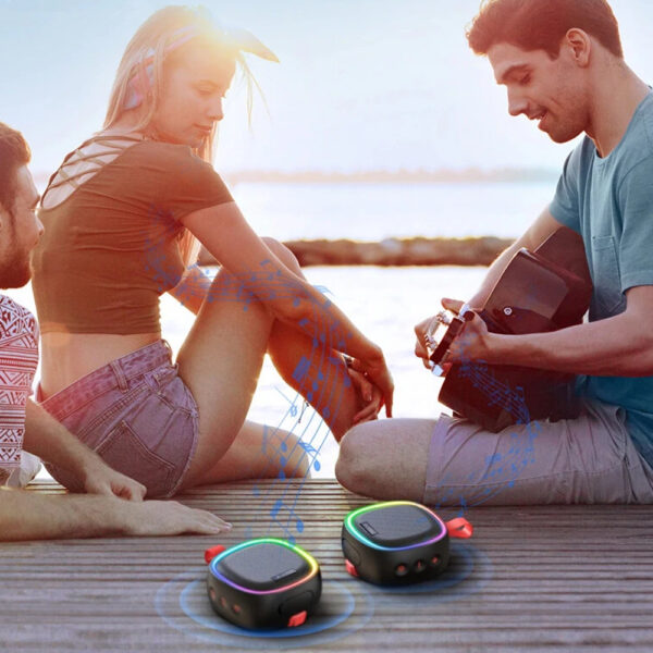 USB Rechargeable Mini Bluetooth Speaker with RGB Lights_3
