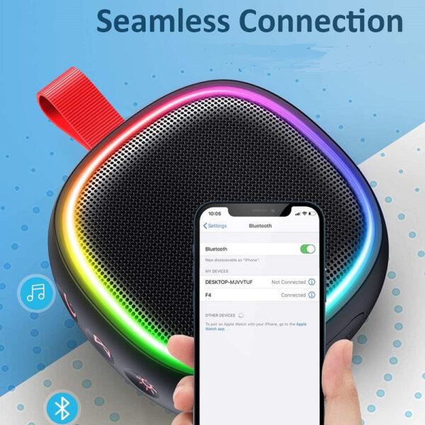 USB Rechargeable Mini Bluetooth Speaker with RGB Lights_7