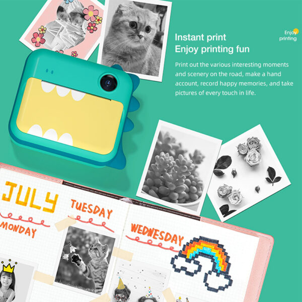 USB Rechargeable Children’s Instant Thermal Print Toy Camera_8