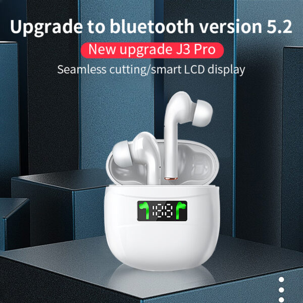 TWS J3 Pro Bluetooth 5.2 True Wireless Earbuds- USB Charging_7