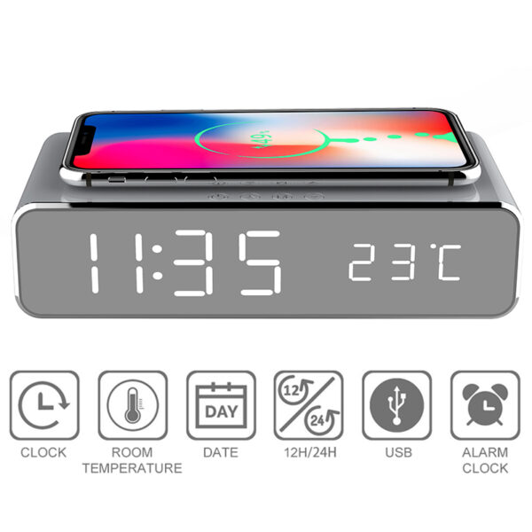 Wireless charger LED temperature alarm- USB Powered_3