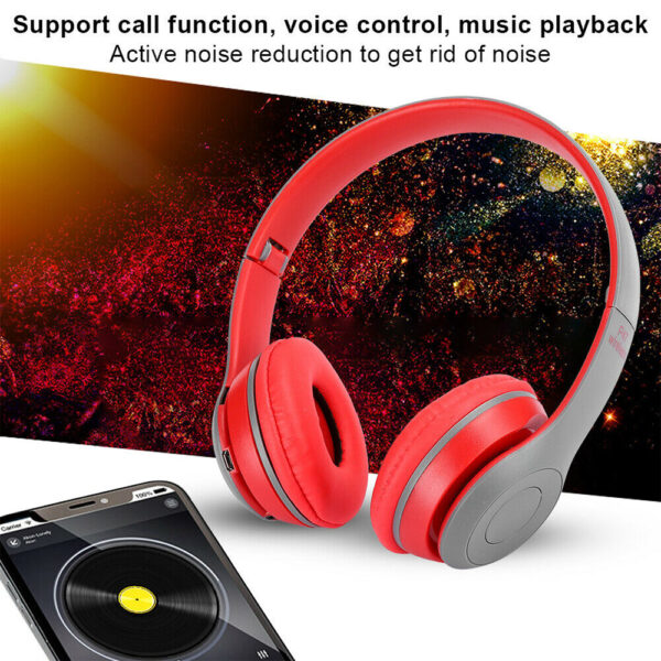 Bluetooth Folding Stereo Headset for Music Gaming- USB Charging_9