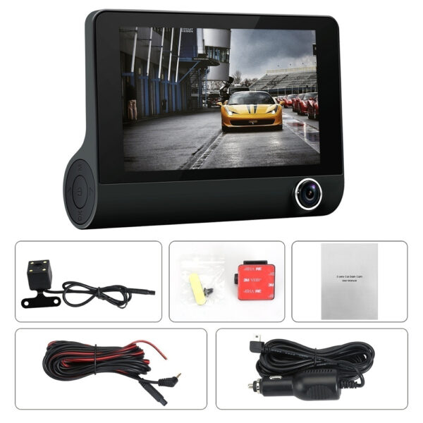 Full HD Front Rear & Interior Three Lens Car Dashboard Camera_9