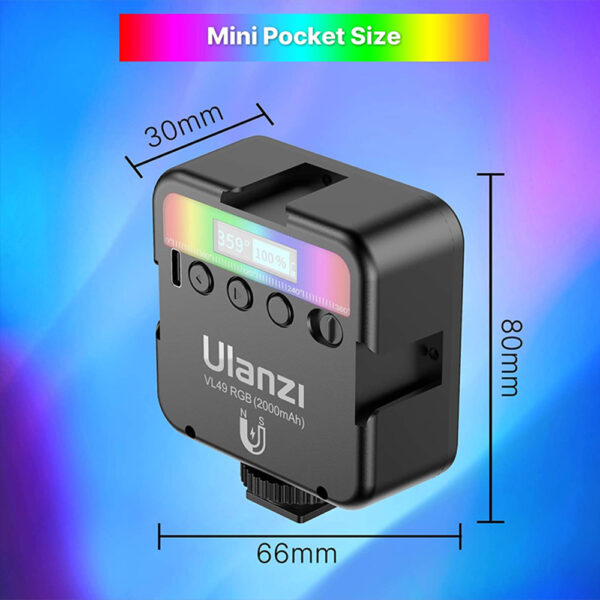 VL49 Portable RGB Video Lights Mini Camera Video Lights- USB Charging_8