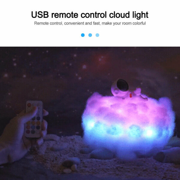 Colorful Clouds LED Astronaut Night Light- USB Plugged-in_3