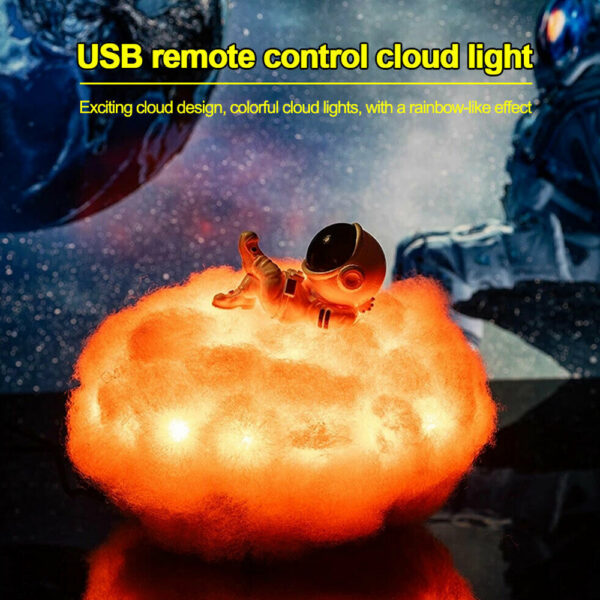 Colorful Clouds LED Astronaut Night Light- USB Plugged-in_4