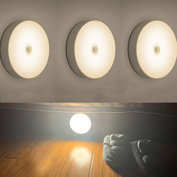 6-pack USB Rechargeable PIR Motion Sensor LED Wall Lamp Night Light_6