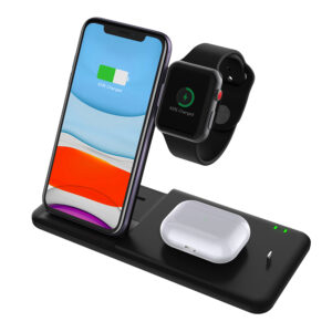 USB Interface 4-in-1 15W Qi Fast Wireless Charger Stand_0